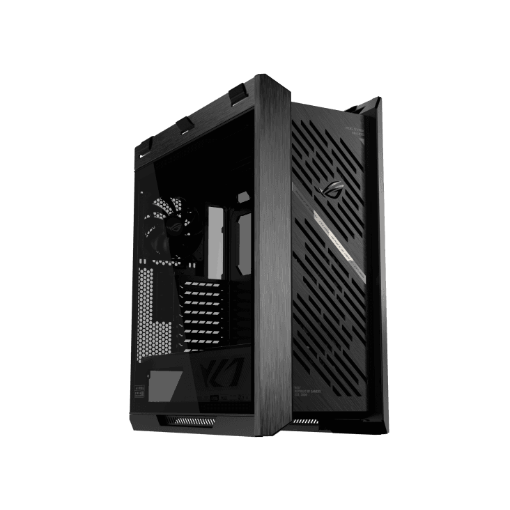 ASUS ROG Strix Helios II EATX Black mid-tower Gaming Case, with Dual Tempered Glass Side Panels, Pre-installed 4x 140mm Fans, Aluminum Frame, Supports up to 450mm GPU, upto 420mm Radiator, Advanced I/O panel | 90DC00W3-B39000