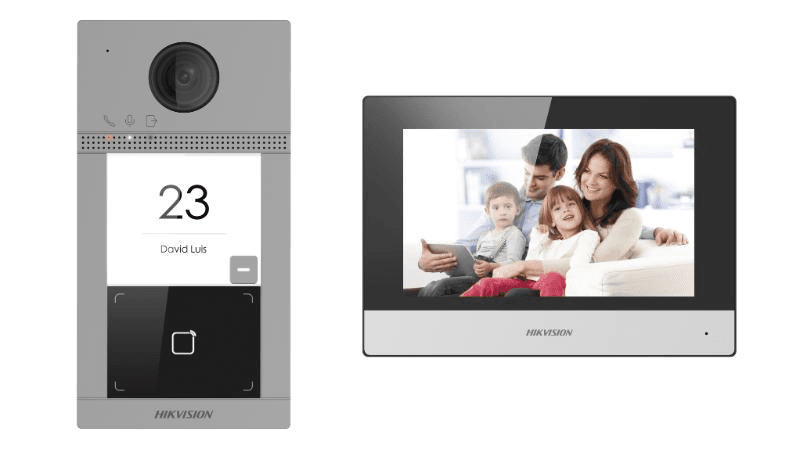 Hikvision DS-KIS604-S(C) Network Video Intercom Kit (Bundle), Network video intercom bundle for villa or house, Stores messages and captured pictures in the TF card