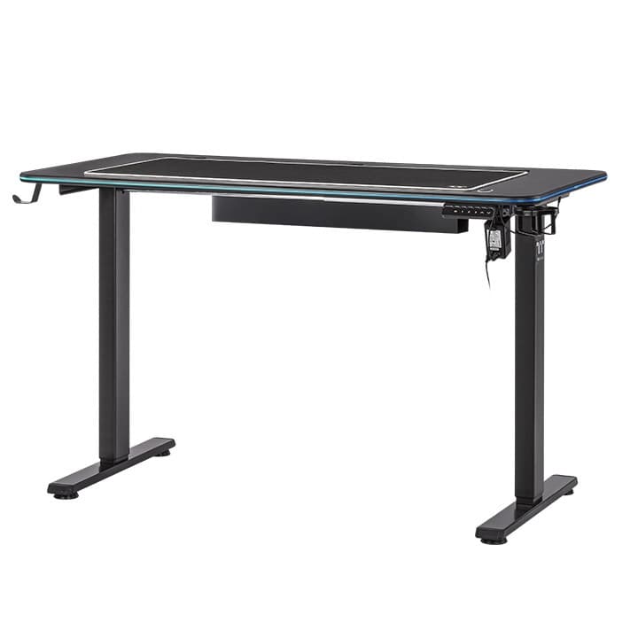 Thermaltake GT120 RGB Height Adjustable Office & Gaming Desk, High-quality Mouse Pad, Anti-collision Safety Sensor, Cup Holder, Headset Hanger, Cable Management System  | GGD-GTM-BKEIRX-01 image