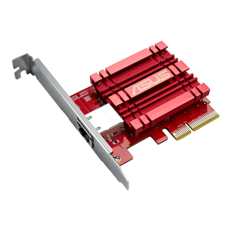 ASUS 10-Gigabit XG-C100C, T PCIe Network Adapter with backward compatibility of 5/2.5/1G and 100Mbps ; RJ45 port and built-in QoS| 90IG0760-MO0B00
