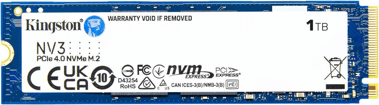 Kingston NV3 1TB NVMe SSD, M.2 2280 1TB PCIe 4.0 x4 Internal Solid State Drive,  Up to 6,000MB/s read, 4,000MB/s write | SNV3S/1000G image