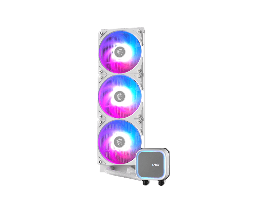 MSI MAG Coreliquid A13 360 White - AIO ARGB Liquid Cooling - 360mm Radiator - Triple 120mm ARGB PWM Fans - EZ Connect - LGA 1700/1851/AM5/AM4 Compatible | 306-7ZWDA21-L80 thumbnail 3