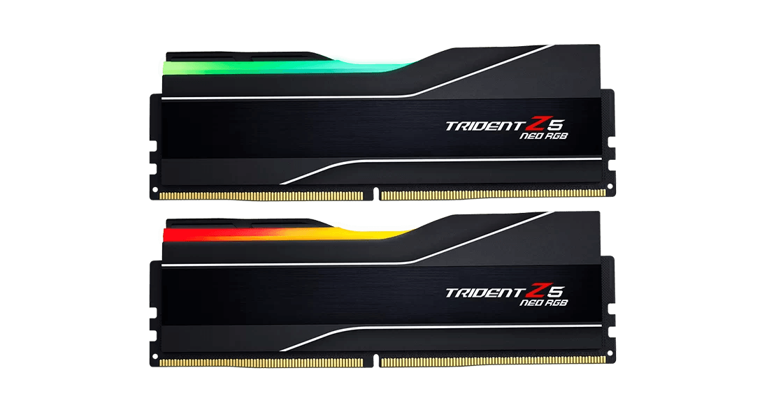 G.Skill Trident Z5 RGB DDR5 Memory, 32GB (2x16GB) Capacity, 6400MHz Tested Speed, CL32-39-39-102 Latency, 1.40 Voltage, AMD EXPO, Black | F5-6400J3239G16GX2-TZ5NR