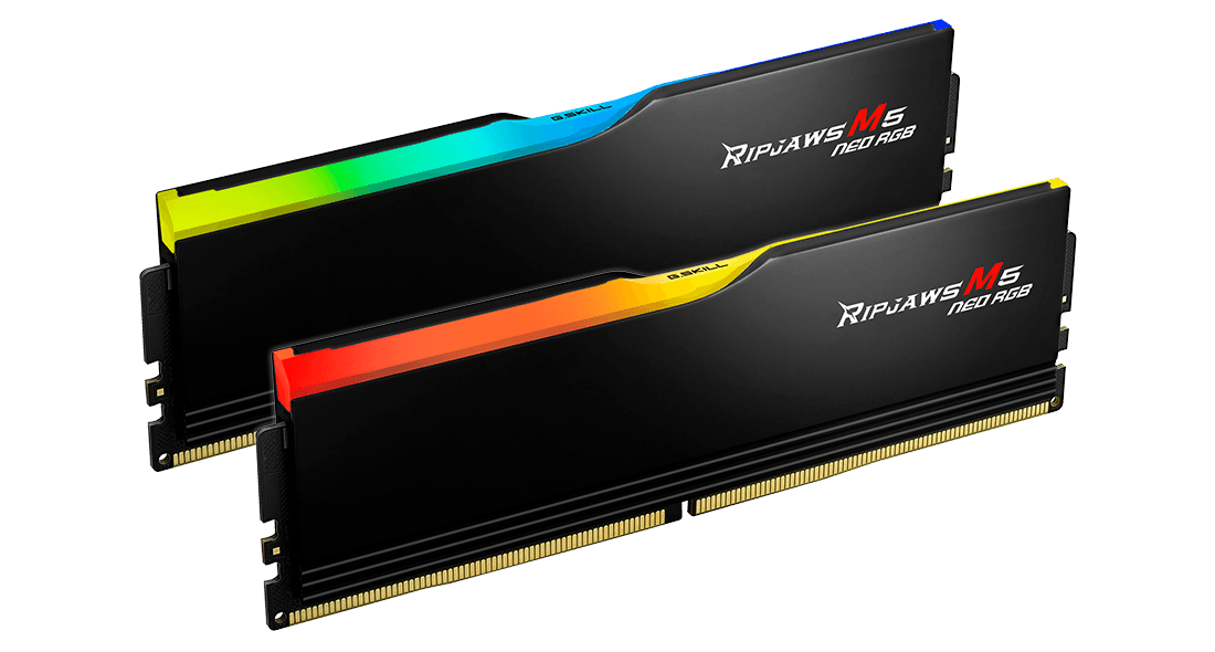  G.Skill Ripjaws M5 Neo RGB DDR5 Memory, 32GB (2x16GB) Capacity, 6000MHz Speed, CL36-36-36-96 Latency, 1.35 Voltage, AMD Expo, Black | F5-6000J3636F16GX2-RM5NRK thumbnail 3