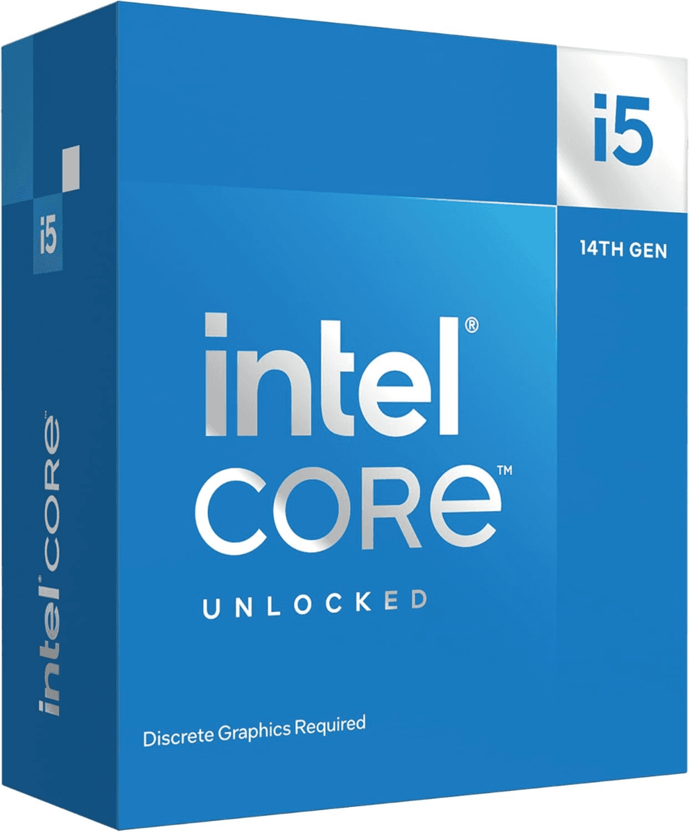 Intel Core i5-14600KF 3.5 GHz 14-Core LGA 1700 14th Gen Processor, 14 Cores & 20 Threads, 24MB Cache Memory, 5.3GHz MaxTurbo Boost, Dual-Channel DDR5-5600 / 192GB Max Memory | BX8071514600KF