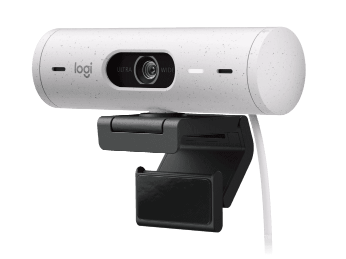 Logitech Brio 500 Full HD 1080p Webcam, Auto Light Correction, Show Mode, Dual Noise Reduction Mics, Webcam Privacy Cover, Works with MS Teams, Google Meet, Zoom, USB-C Cable, Off-White | ???960-001428