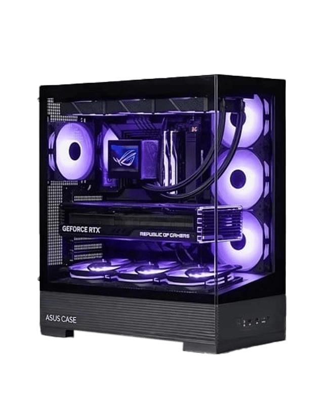 ASUS Powered Gaming PC, AMD Ryzen 7 7800X3D, Dual RTX 5060 Ti OC Edition 16GB, 32GB (2x16GB) 6000MHz, 1TB NVMe, LCD Liquid CPU Cooler, 750W