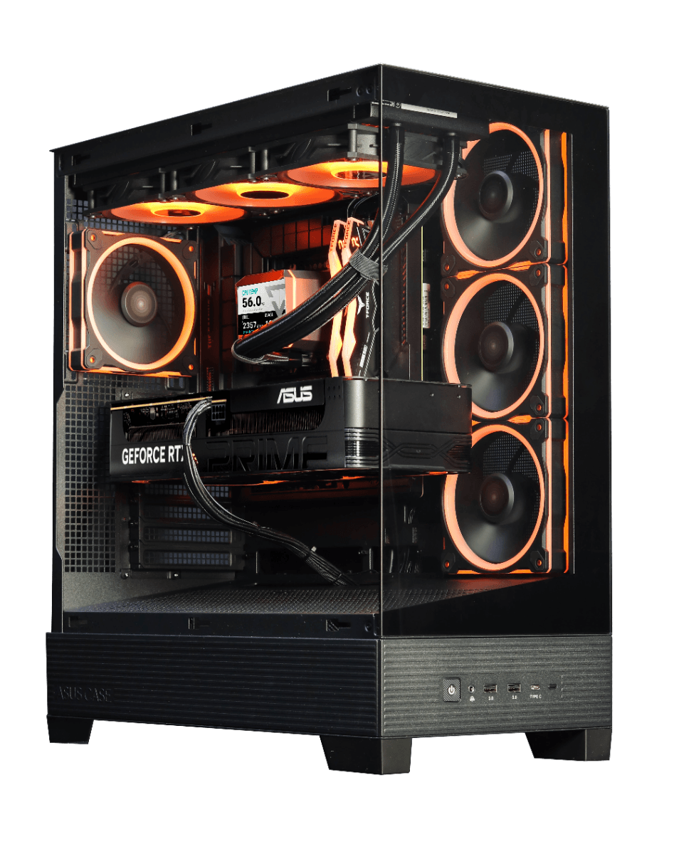 Core 14700 X 5060TI Gaming PC, Intel Core i7-14700F 14th Gen, PRIME RTX 5060 Ti 16GB GDDR7, 32GB (2x16GB) 6400MHz, 1TB NVMe, AIO LCD Cooler, 650W, WIFi 