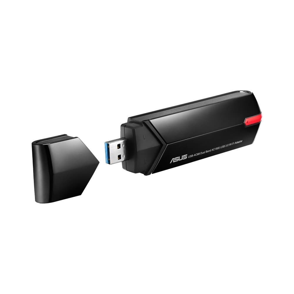 Asus Wireless Adapter USB-AC68 Dual-Band AC1900 USB 3.0 Wi-Fi Adapter | 90IG0230-BM0N00 thumbnail 2