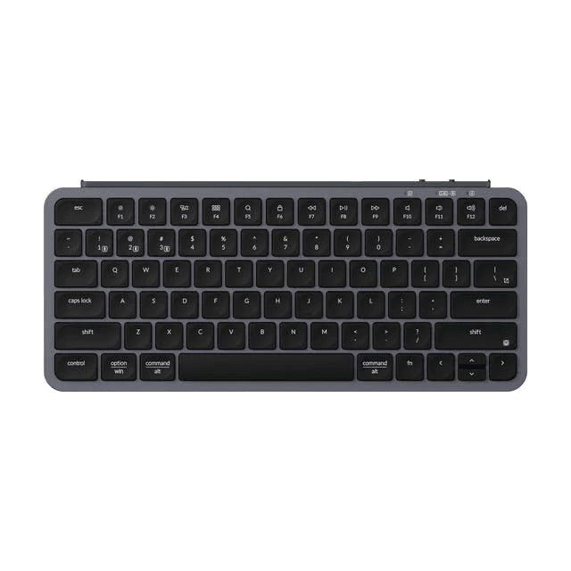 Keychron B1 Pro Ultra-Slim Wireless Keyboard, 2.4 GHz, Bluetooth, and a wired connection, Mac, Windows, And Linux, Space Gray | B1P-K1