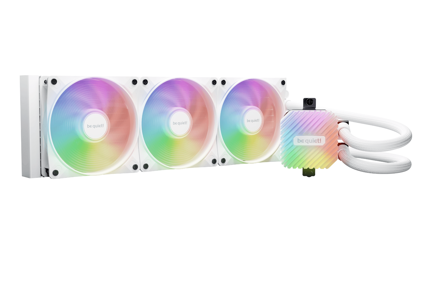 be quiet LIGHT LOOP 360mm White  All-in-One Liquid Cooling, 3x Light Wings LX PWM Fans, ARGB Cooling Block, 2900 Pump speed (rpm) | BW023