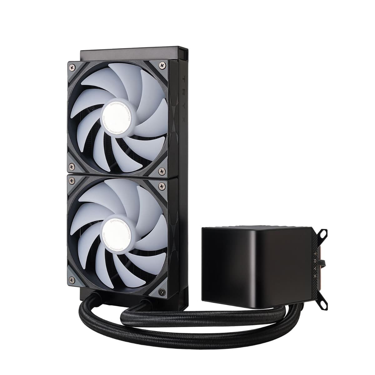 TRYX PANORAMA ARGB 240 Black L-shaped AMOLED Screen Liquid Cooler, 6.5 Inch 2K 60 Hz Display, Adjustable Fan Speed| L-P240A-AS2M-G0K thumbnail 4