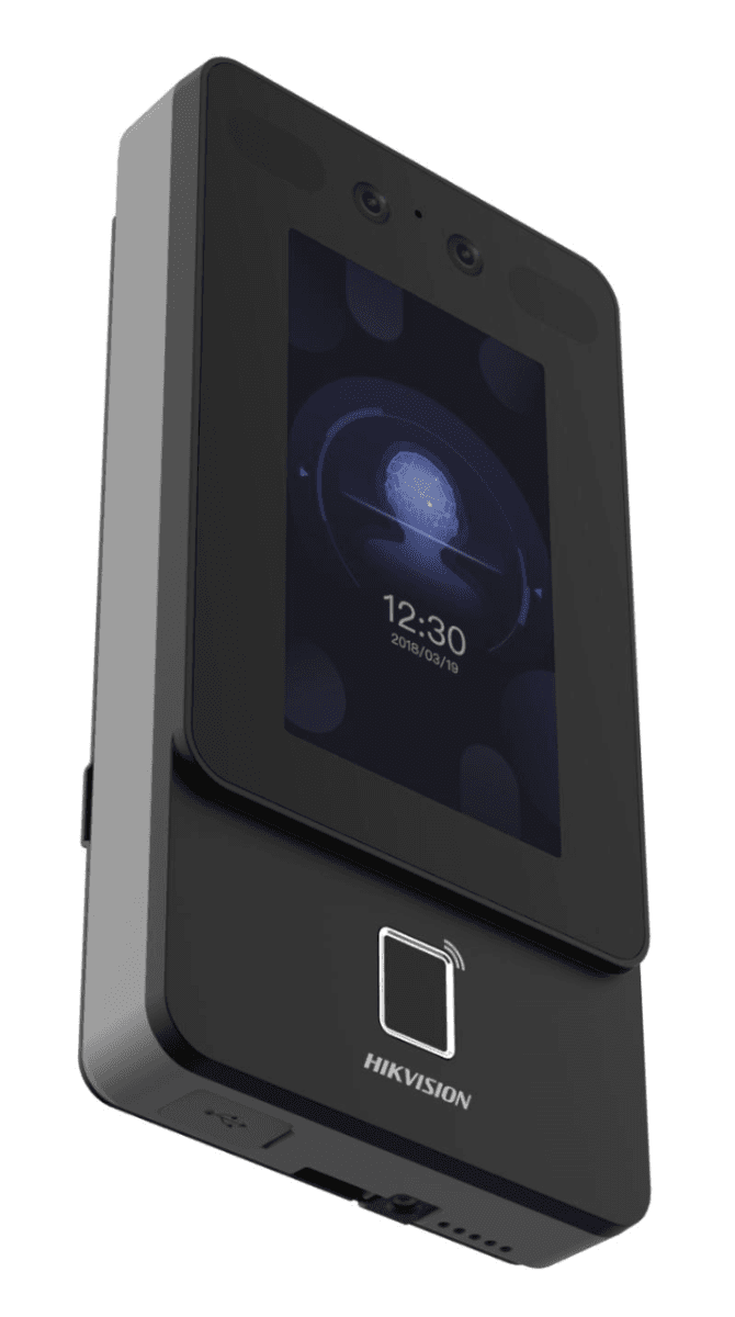 Hikvision DS-K1T342MFWX-E1 Face Recognition Terminal, 4.3-inch LCD touch screen, 2 Mega pixel wide-angle lens, built-in M1card reading module, Max.1500 faces capacity, Max.3000 fingerprints capacity, and Max.3000 cards, TCP/IP, Wi-Fi thumbnail 4