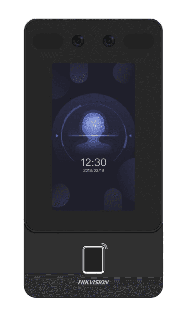 Hikvision DS-K1T342MFWX-E1 Face Recognition Terminal, 4.3-inch LCD touch screen, 2 Mega pixel wide-angle lens, built-in M1card reading module, Max.1500 faces capacity, Max.3000 fingerprints capacity, and Max.3000 cards, TCP/IP, Wi-Fi thumbnail 1