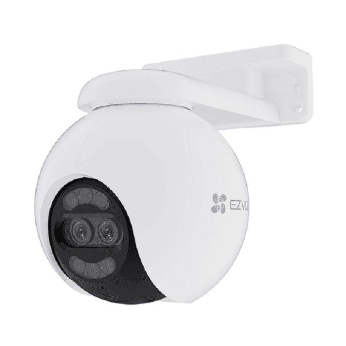 EZVIZ H80x Dual 4K Pan & Tilt Wi-Fi Camera, Dual Lenses, ColorFULL Night Vision, 360?? Panoramic View, Auto-Zoom Tracking, Siren & Strobe Light, Two-Way Talk | CS-H80x-R100-8G82WKFL