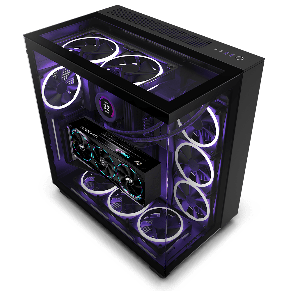 Ultimate Black Creator & Gaming PC, Intel Core Ultra 9 285K, NVIDIA RTX 5080 OC 16GB GDDR7, 96GB (2x48GB) 7200MHz, 4TB NVMe, AIO Liquid Cooler, WiFi