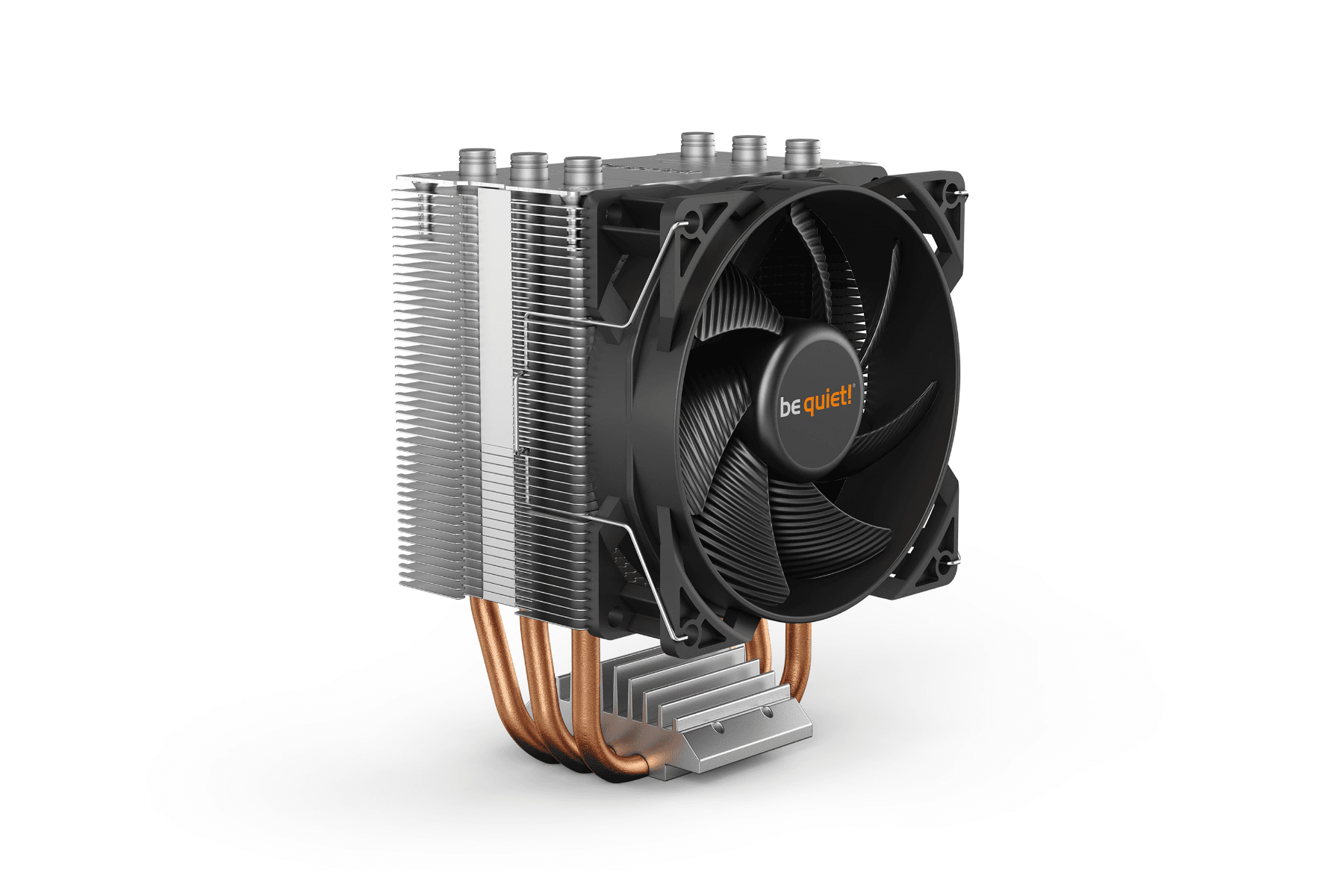 Be Quiet! Pure Rock Slim 2 CPU Cooler, Pure Wings 2 92mm PWM Fan, 2000 RPM Fan Speed, 34.9 CFM Fan Airflow, Aluminum / Copper Base Material, 4-Pole Fan Motor Technology, Black | BK030