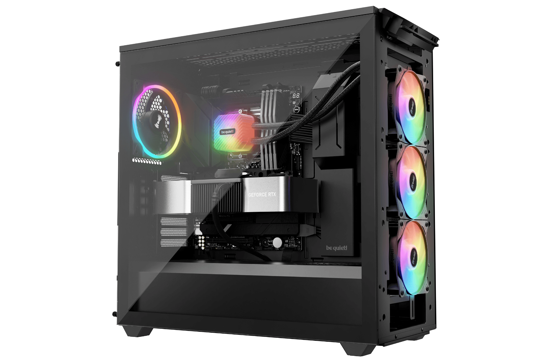 be quiet LIGHT LOOP 360mm Black  All-in-One Liquid Cooling, 3x Light Wings LX PWM Fans, ARGB Cooling Block, 2900 Pump speed (rpm) | BW022 thumbnail 3