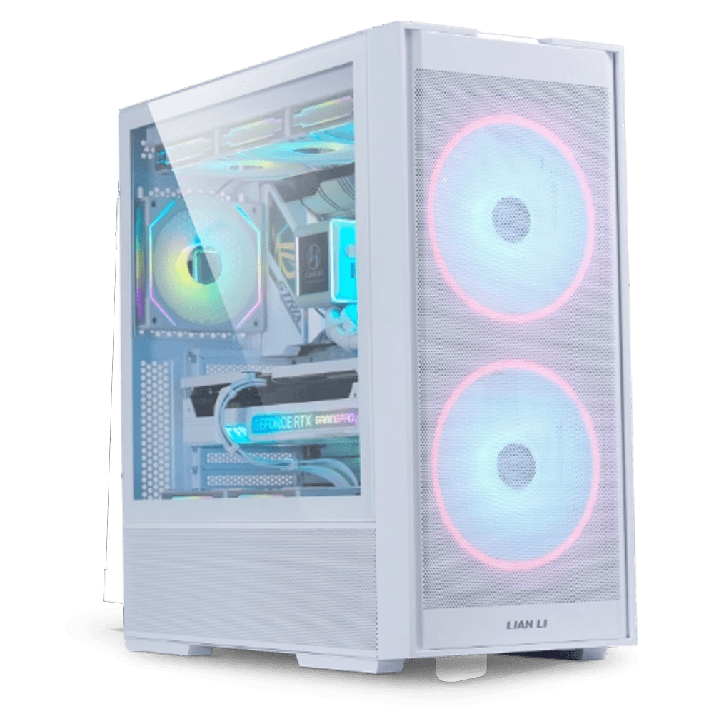 White Edition Gaming PC, Intel Core Ultra 7 265K, RTX 5070 OC ICE 12GB GDDR7, 32GB (2x16GB) 6400MHz, 1TB NVMe SSD, LCD Liquid Cooler, 850W, WiFi