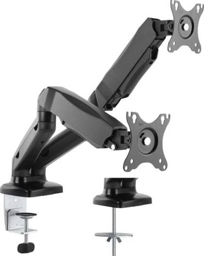 Skill Tech LCD stand, Dual-screen, two-screen desktop universal rotary lift bracket Dual Monitor, Full Motion Monitor Stand Desk Mount Supports 2 Screens | SH130-C024 image