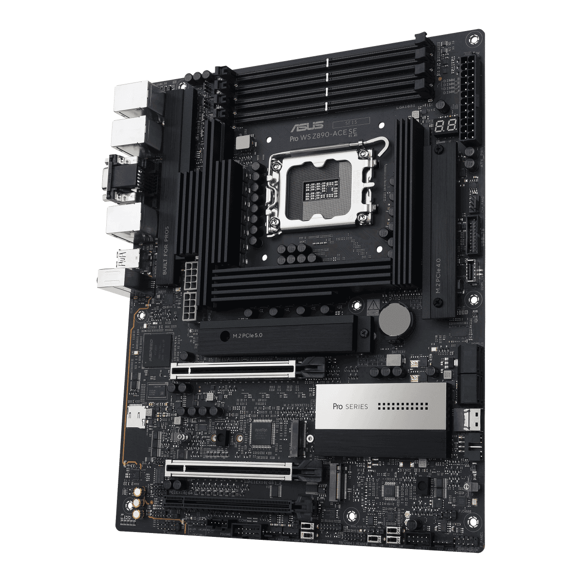 ASUS Pro WS Z890-ACE SE Intel Z890 LGA1851 ATX Workstation Motherboard with PCIe 5.0, DDR5 support, 10Gb & 2.5Gb Ethernet, four M.2 slots, plus a USB 20Gpbs front-panel connector and onboard BMC  | 90MB1JC0-M0EAY0 thumbnail 7