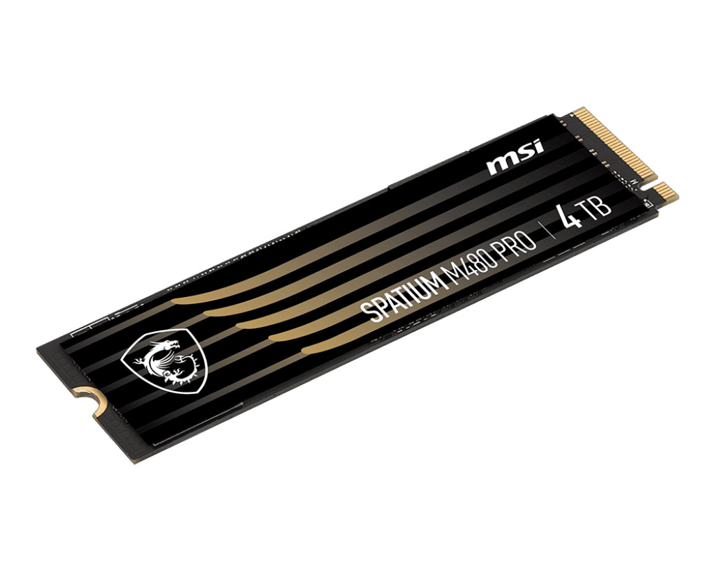 MSI SPATIUM M480 PRO PCIe 4.0 NVMe M.2 4TB ECC SSD, 3D NAND, 7400(MB/s), 2GB DDR4 DRAM Cache | S78-440R050-P83 thumbnail 4