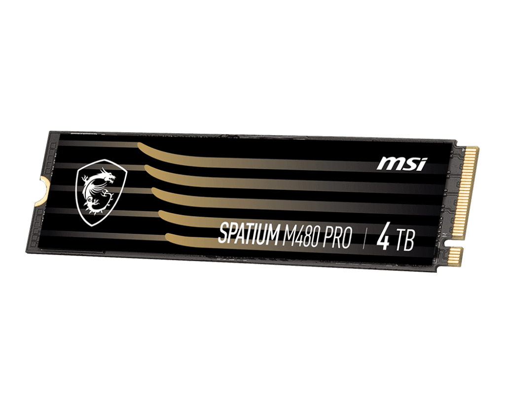 MSI SPATIUM M480 PRO PCIe 4.0 NVMe M.2 4TB ECC SSD, 3D NAND, 7400(MB/s), 2GB DDR4 DRAM Cache | S78-440R050-P83 thumbnail 5