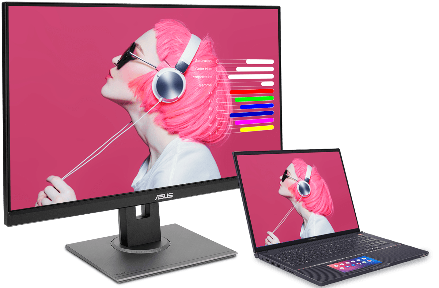 ASUS ProArt Display PA278QV Professional Monitor - 27-inch, IPS, WQHD (2560 x 1440), 100% sRGB, 100% Rec. 709, Color Accuracy ??E < 2, Calman Verified, ProArt Preset, ProArt Palette, Ergonomic Stand, 2 Year Warranty | 90LM05L1-B01370 thumbnail 3