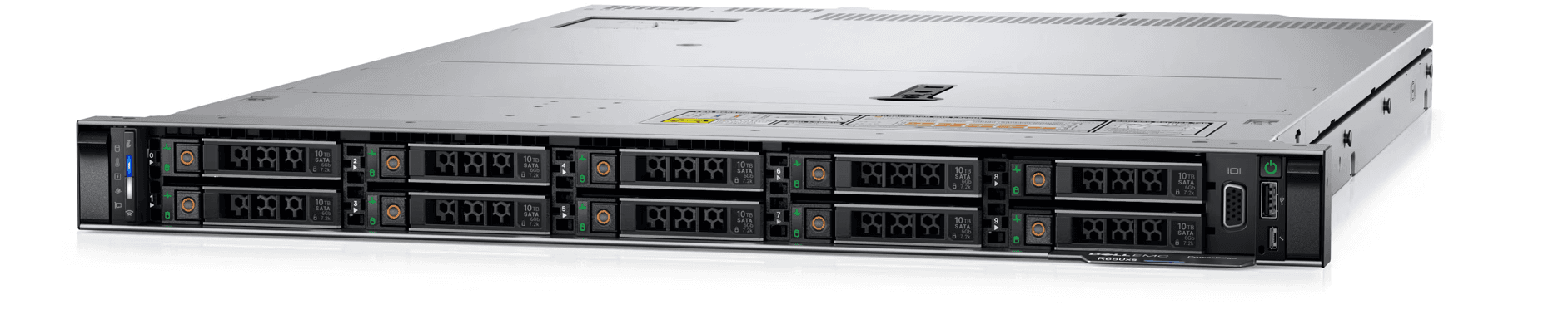 Dell PowerEdge R650xs Rack Server, 1U Rack Chassis Up to 8x 2.5" HDDs, Intel Xeon Silver 4310, 64GB  RDIMM, 3200 T/s, Dual Rank, 4x Dell 1.2TB 10K RPM,  PERC H755 SAS Controller, iDRAC9 Enterprise 15G, Sliding Ready Rack Rails with Cable Management Arm thumbnail 2