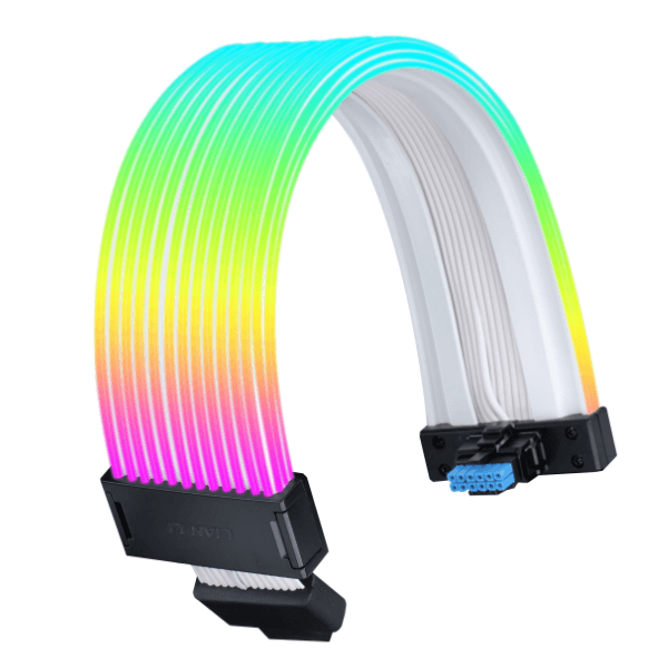 Lian Li Strimer Wireless RGB 16-12 Pin Extension Cable, GPU 90 Degree Connector, Compatible with L-Connect 3, Black | G89.PW16-121W.00 thumbnail 1