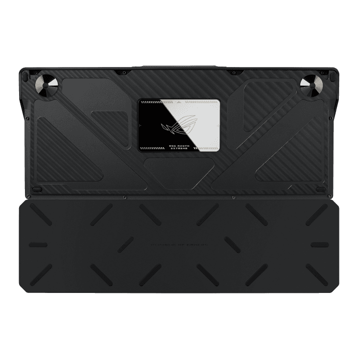 ASUS ROG Azoth Extreme 75% Wireless Gaming Keyboard, Aluminum Chassis, Carbon Fiber Positioning Plate, Adjustable Gasket Mount, Three-Layer Dampening, Color OLED Touchscreen, ROG NX Snow Switches, PBT Keycaps, Black | 90MP03MA-BKCA00 thumbnail 4