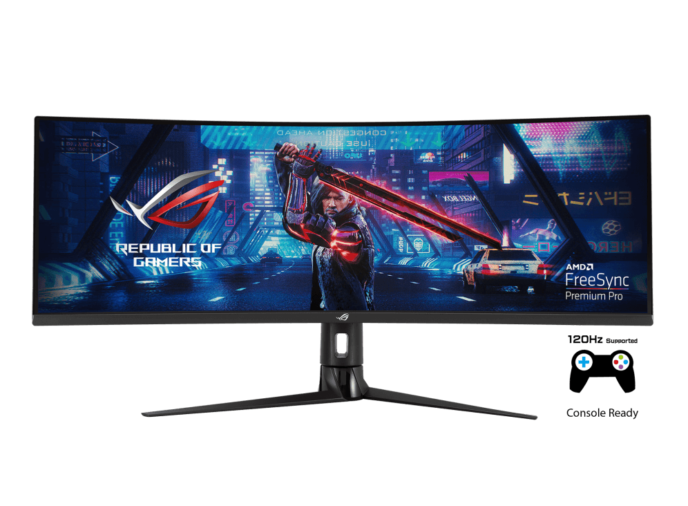 ASUS ROG Strix XG49VQ Super Ultra-Wide HDR Curved Gaming Monitor, 49-inch 32:9 (3840 x 1080), 144Hz, FreeSync 2 HDR, DisplayHDR 400, DCI-P3: 90%, Shadow Boost | 90LM04H0-B01170