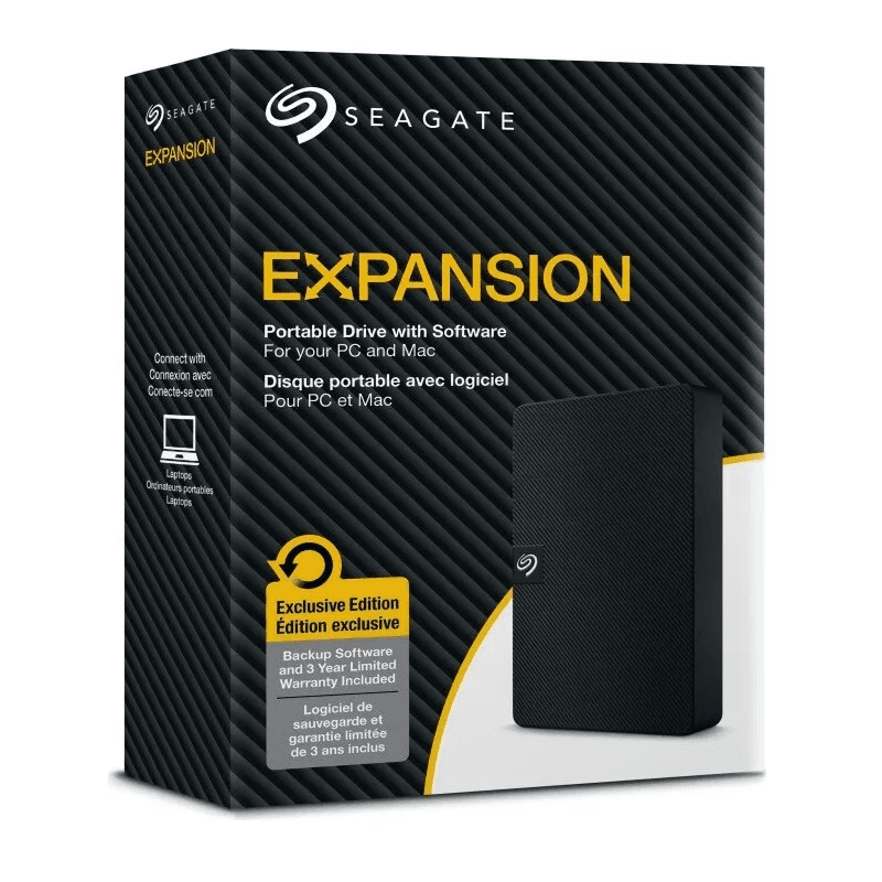 Seagate 4TB Expansion Portable USB 3.0 External HDD, Micro-USB 3.0 Interface, Bus Powered, Rescue Data Recovery Services, Preformatted exFAT, Windows and Mac Compatible, Black | STKM4000400 thumbnail 6