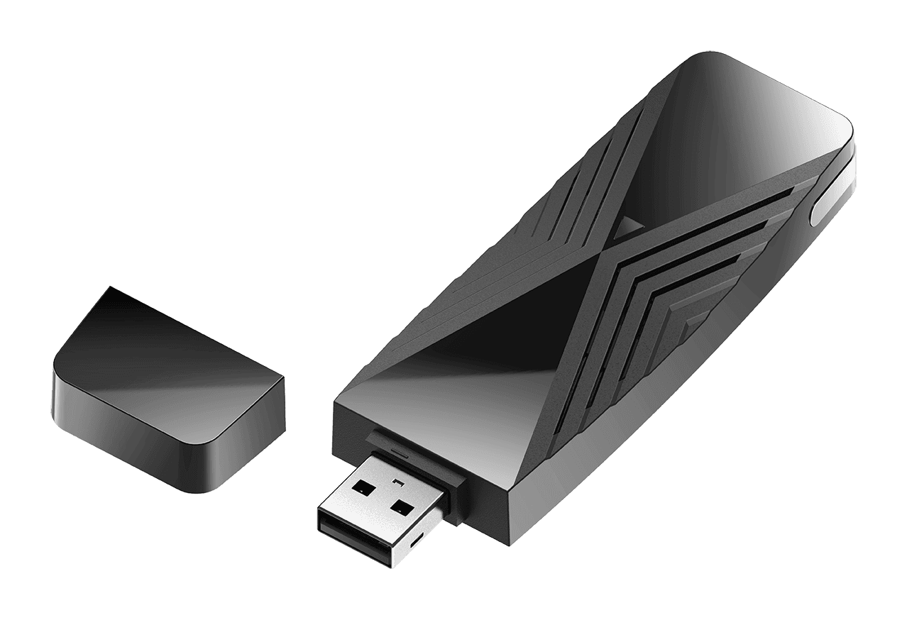 D-Link AX1800 USB WiFi 6 Adapter, Wireless Internet Network, Dual Band Long Range, MU-MIMO, For Desktop / PC / Laptop / Win Black | DWA-X1850 image