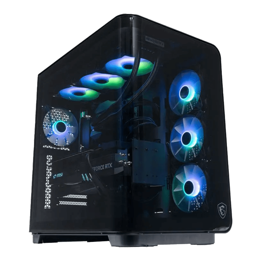MSI Powered Gaming PC: AMD Ryzen 7 9800X3D + MSI Gaming Trio RTX 5080 OC Edition 16GB GDDR7, 32GB DDR5 6000MHz RGB, 1TB Gen5 NVMe (14,200MB/s), 360mm A15 ARGB AIO, 1000W Gold PSU, WiFi 7, MSI MEG MAESTRO 700L PZ Case image