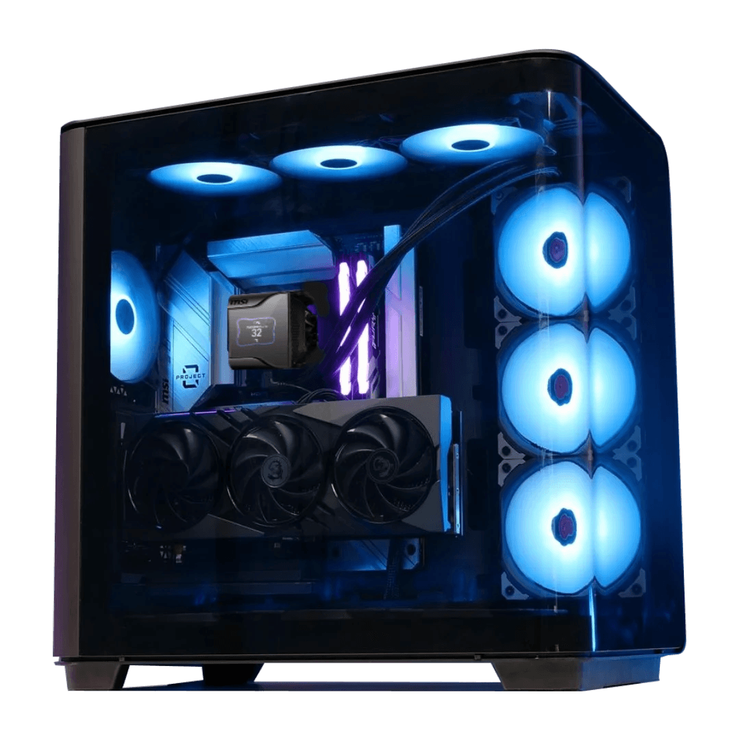 MSI Powered AI & High-End Rendering Workstation: Intel Core i9-13900KS + MSI RTX 5090 OC 32GB GDDR7, 96GB DDR5 6000MHz, 4TB Samsung 9100 PRO PCIe Gen5 NVMe (14,800MB/s), 360mm MSI 360 IPS LCD AIO, 1600W Titanium ATX 3.1, WiFi 6E image