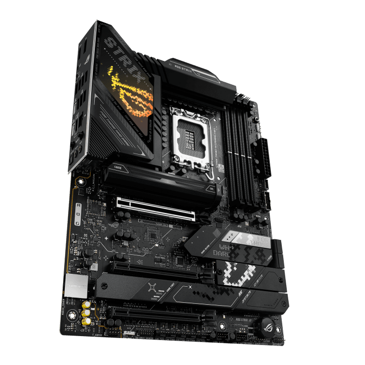 ASUS ROG STRIX Z890-H GAMING WIFI  ATX Motherboard, Intel Socket LGA1851, 4x DIMM slots, max. 256GB, DDR5, 4x M.2 slots and 4 x SATA 6Gb/s ports, Pcie 5.0, GEN 5, Wi-Fi 7, Bluetooth v5.4, Black | 90MB1K20-M0EAY0