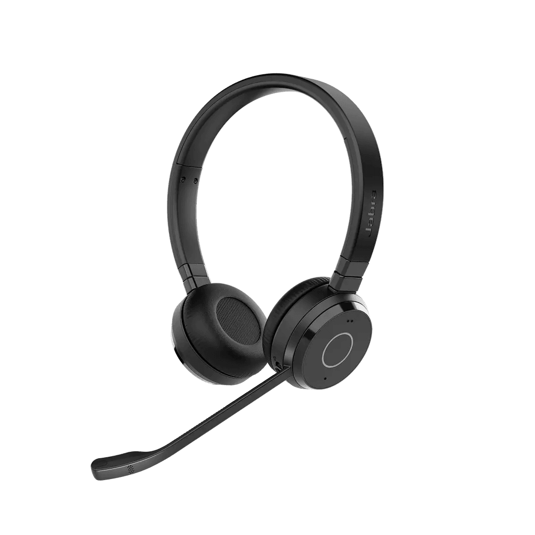 Jabra Evolve 65 TE - USB-A MS Stereo Professional Wireless Headset, Dual connectivity, Busylight, Up to 16 hours talk time, Up to 30m/100ft wireless range | 6699-833-309 image