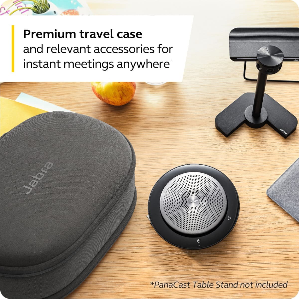 Jabra PanaCast Meet Anywhere+ Video Conference Bundle Conference Room Camera with 180 Panoramic-4K View Jabra Speak 750 Conference Speakerphone, MS Teams Certified, USB Cable, Table Stand, Case.  8403-129