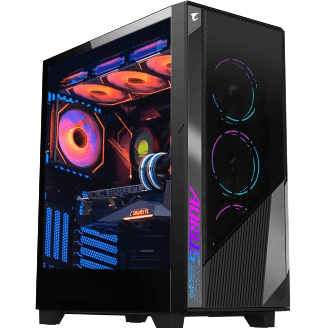 Gigabyte Powered Gaming PC, Core i9-14900KF, 14th Gen, NVIDIA RTX 4090 Gaming OC 24GB, 48GB (2x24GB) 7200MHz RAM, 1TB NVMe Gen4 , 360mm AIO Cooler, 1300W