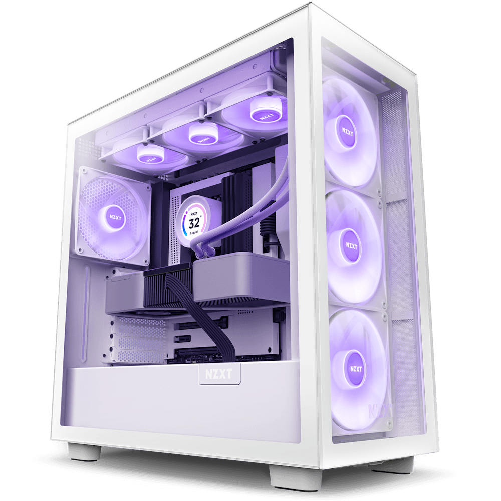 NZXT Powered High Perfomance Gaming PC, AMD 7800X3D, NVIDIA 4070 OC White 12GB, 32GB (2x16GB) DDR5 RAM, 2TB NVMe SSD, AIO Cooler, 850W 80+ Gold, WiFi+BT