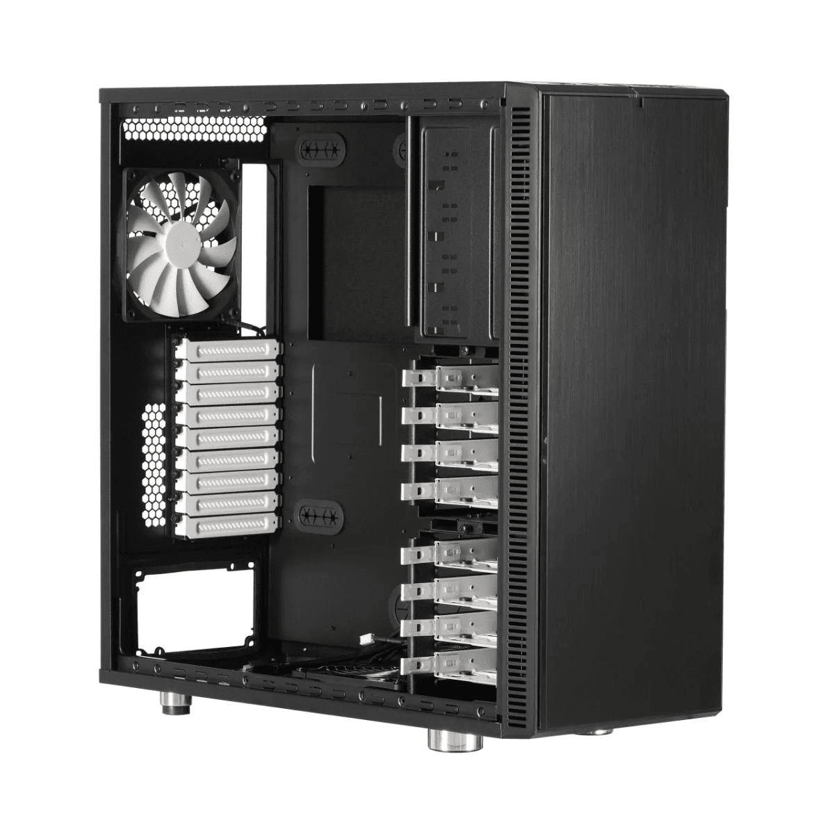 Fractal Define XL R2 Black Optimal Silent Computer Case, 8x 3.5" HDD / SSD Trays, 4x 5.25" Bays, Supports Upto Motherboard E-ATX & XL-ATX, GPU Max 330mm, Top Radiator 240mm or 280mm, Cable Routing Grommets | FD-CA-DEF-XL-R2-BL image