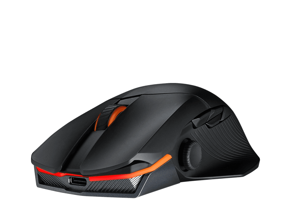 ASUS ROG Chakram X Origin RGB Wireless Gaming Mouse, 36000 DPI AimPoint Optical Sensor, 2.4 GHz / BT / Wired Tri-Mode Connect, Up to 150H Battery Life, 11 Programmable Buttons, Black | 90MP02N1-BMUA00