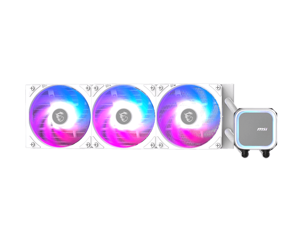 MSI MAG Coreliquid A13 360 White - AIO ARGB Liquid Cooling - 360mm Radiator - Triple 120mm ARGB PWM Fans - EZ Connect - LGA 1700/1851/AM5/AM4 Compatible | 306-7ZWDA21-L80 image