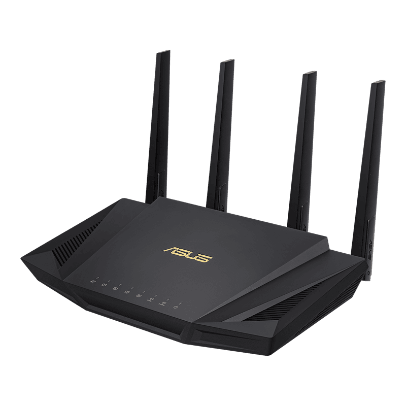 ASUS RT-AX58U AX3000 Dual Band WiFi 6 (802.11ax) Router supporting MU-MIMO and OFDMA technology, with AiProtection Pro network security powered by Trend Micro???, compatible with ASUS AiMesh WiFi system image