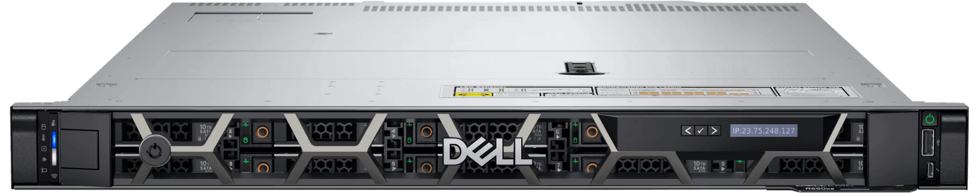 Dell PowerEdge R650xs Rack Server, 1U Rack Chassis Up to 8x 2.5" HDDs, Intel Xeon Silver 4310, 64GB  RDIMM, 3200 T/s, Dual Rank, 4x Dell 1.2TB 10K RPM,  PERC H755 SAS Controller, iDRAC9 Enterprise 15G, Sliding Ready Rack Rails with Cable Management Arm image